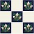 Mexican Talavera Tile Lilies 3